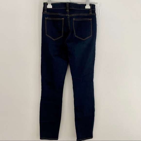 J. Crew Toothpick Skinny Jeans - Stretchy Dark Blue, Mid/High Rise - Picture 5 of 7